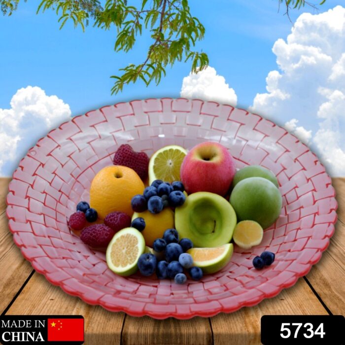 Round Plastic Dinner Plate  / Tray / Snacks / Breakfast Plate friendly Plastic Plate for Kids Party Supplies Birthday Holiday Party Dinnerware Supplies (1 Pc) - Image 2