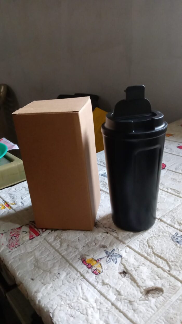 Stainless Steel & Plastic Travel Mug: Vacuum Insulated, Leak Proof Lid (1 Pc) - Image 6