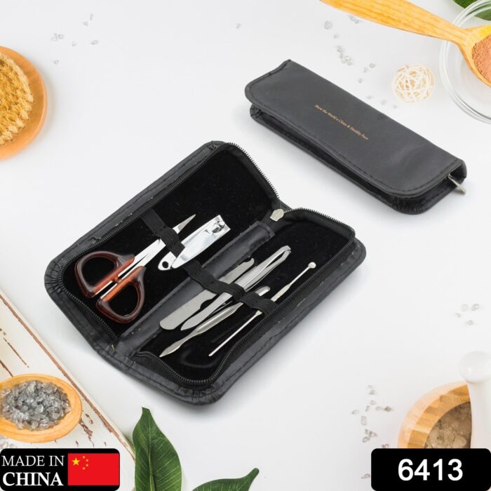 Nail Scissors Professional Nail Clippers Kit Manicure Set 6 Pieces Top Grade Stainless Steel Grooming Kit With Travel Case For Travel Or Home Manicure Set (6 Pc Set) - Image 2