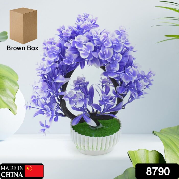 Wild Artificial Flower Plants with Cute Pot | Flower Plant for Home Office Decor | Tabletop and Desk Decoration | Artificial Flower for Balcony Indoor Decor, Plants for Living Room (1 Pc) - Image 2