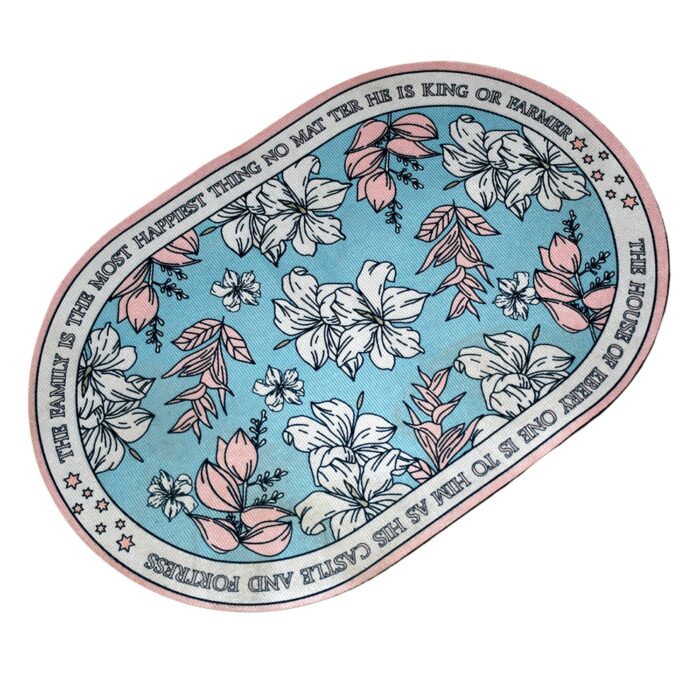 Floor Mat, Bath Mat, Door Mat Floral Pattern, Washable, Non-Slip, Stylish, Design Print Rug Mat, Stylish, Quality, Abrasion Resistant, Soundproofing, Hot Carpet, All Seasons, For Kitchen, Bedroom, Living Room (59x40 Cm) - Image 3