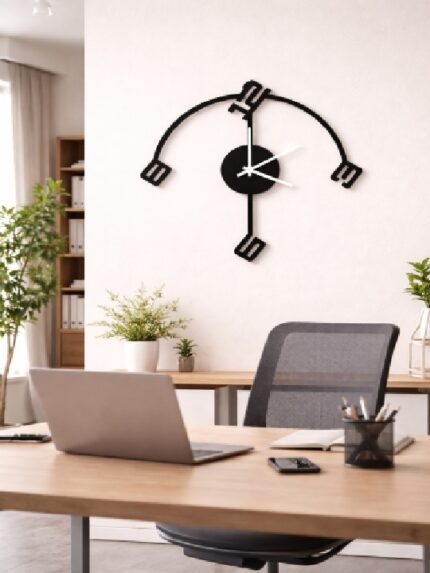 Modern Minimalist Wall Clock | Abstract Geometric Designer Clock | Contemporary Home & Office Décor