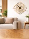 Modern Spiral Wooden Wall Clock | Artistic Geometric Design Clock | Decorative Home & Office Timepiece