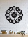 Industrial Gear Style Wall Clock | Bold Numeric Designer Clock | Modern Home & Office Décor