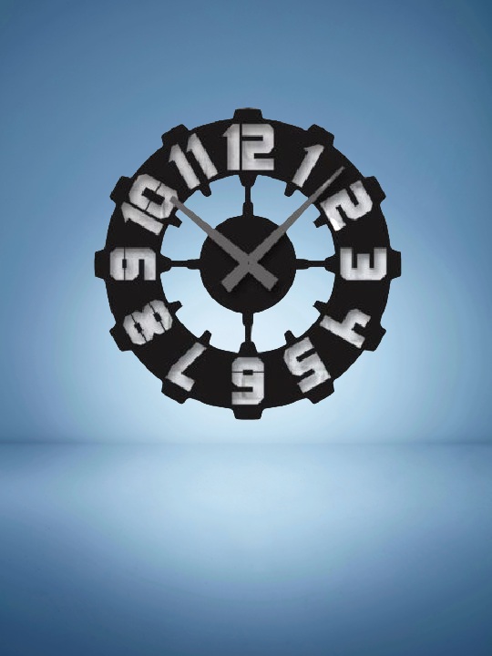 Industrial Gear Style Wall Clock | Bold Numeric Designer Clock | Modern Home & Office Décor - Image 3