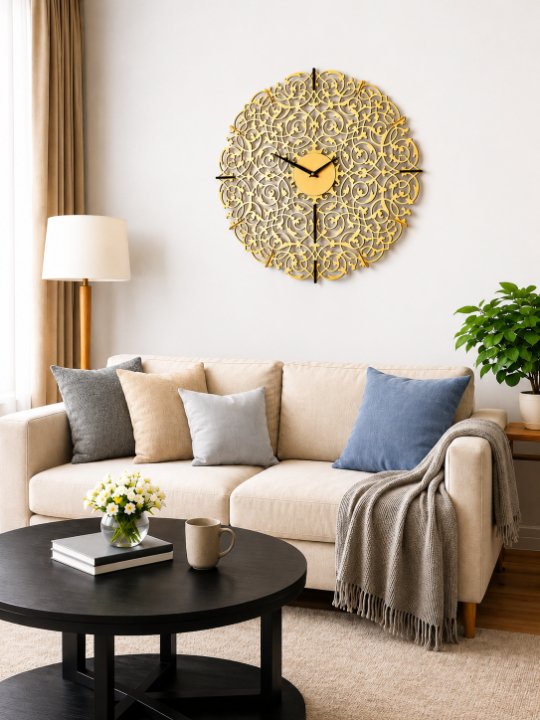 Luxury Designer Wall Clock for Modern Home Décor | Stylish Decorative Timepiece for Living Room & Office