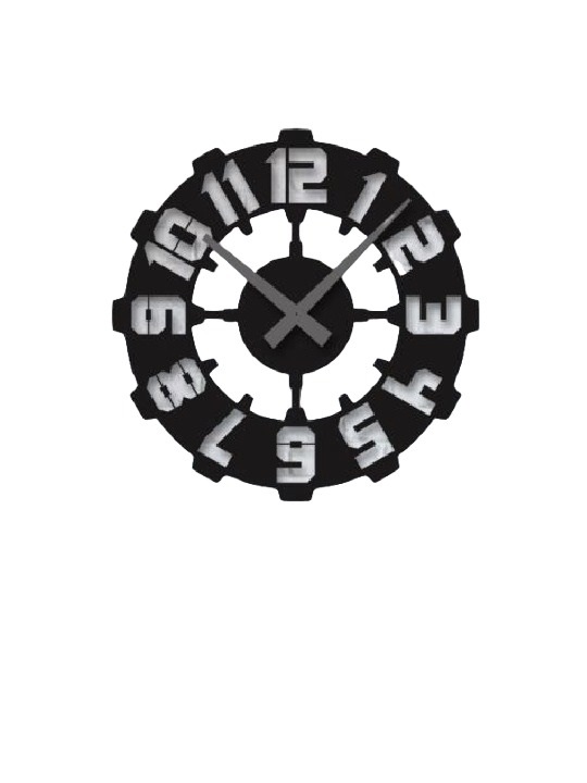 Industrial Gear Style Wall Clock | Bold Numeric Designer Clock | Modern Home & Office Décor - Image 4