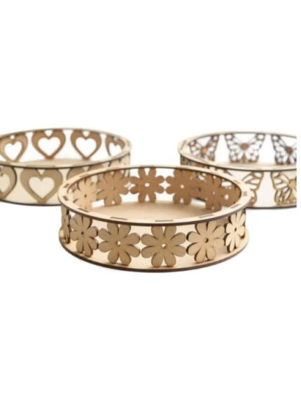 Premium Decorative Metal Serving Tray Set with Floral Cutwork | Elegant Home Décor & Gifting Trays