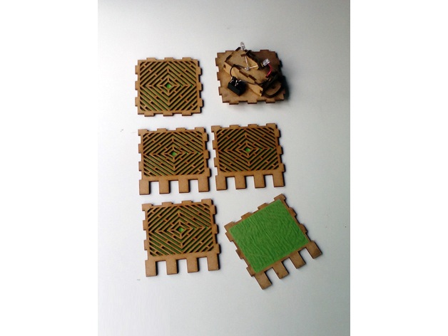 Modular Square Shadow Lamp Design | Interlocking Laser Cut Lamp | DIY Decorative Light Panel