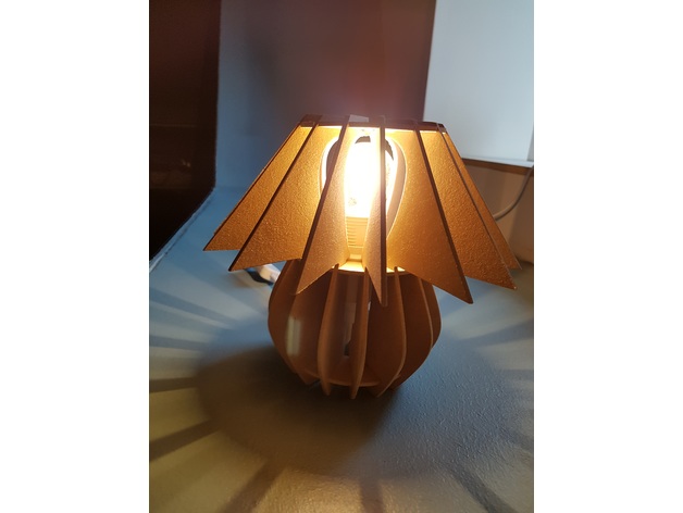 Wooden Slat Table Lamp Design | Modern Laser Cut Lamp | DIY Decorative Ambient Light