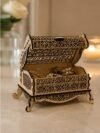 Elegant Vintage Wooden Jewelry Storage Box with Ornate Design Decorative Trinket Organizer Gift Case