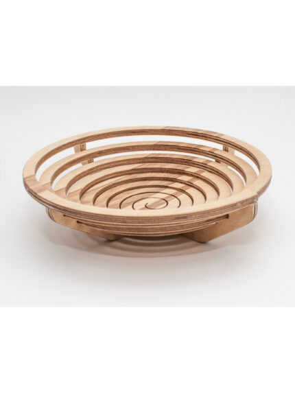 Harvest Wooden Bowl | Handcrafted Layered Wood Serving & Décor Bowl | Natural Tableware Accent