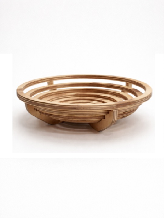 Handcrafted Wooden Fruit Basket | Decorative Kitchen Countertop Organizer Bowl | Modern Home Storage - Image 4