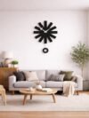 Modernist Labyrinth Maze Wooden Wall Clock | Precision Laser-Cut Abstract Geometric Silhouette Designer Timepiece