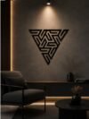 Geometric Triangle Wooden Wall Décor | Modern 3D Abstract Wall Art