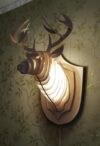 3D Wooden Deer Head Wall Lamp | Artistic LED Wall Décor Light