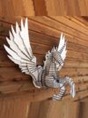 3D Wooden Pegasus Wall Art Laser Cut Decorative Winged Horse Wall Mount for Home Décor