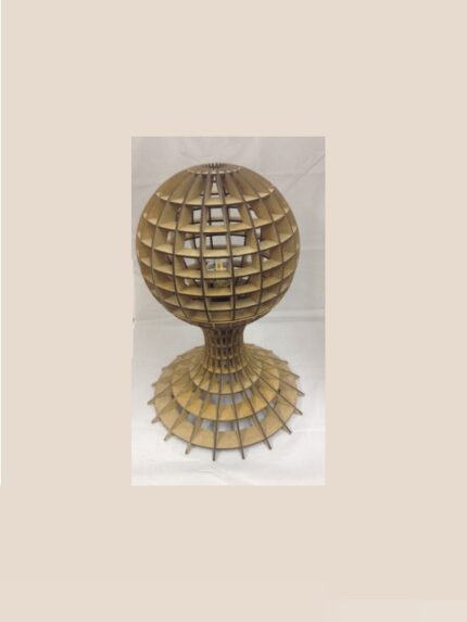 Sphere Grid Table Lamp Design | 3D Laser Cut Wooden Lamp | DIY Decorative Lighting Project