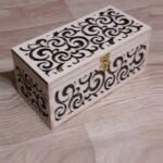 Laser Cut Wooden Storage Box Decorative Jewelry Organizer Multipurpose Gift Case with Floral Design Lid