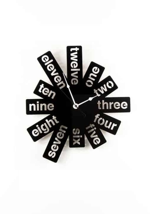 Abstract Geometric Modern Analog Decorative Clock for Home, Living Room, Bedroom, Office & Study Decor_1