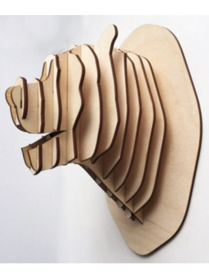Wooden 3D Bear Head Wall Décor | Modern Animal Wall Art