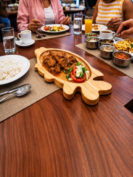 Fish Shaped Wooden Serving Platter | Handcrafted Wooden Tray for Snacks & Seafood | Decorative Tableware Board
