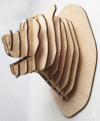Wooden 3D Bear Head Wall Décor | Modern Animal Wall Art