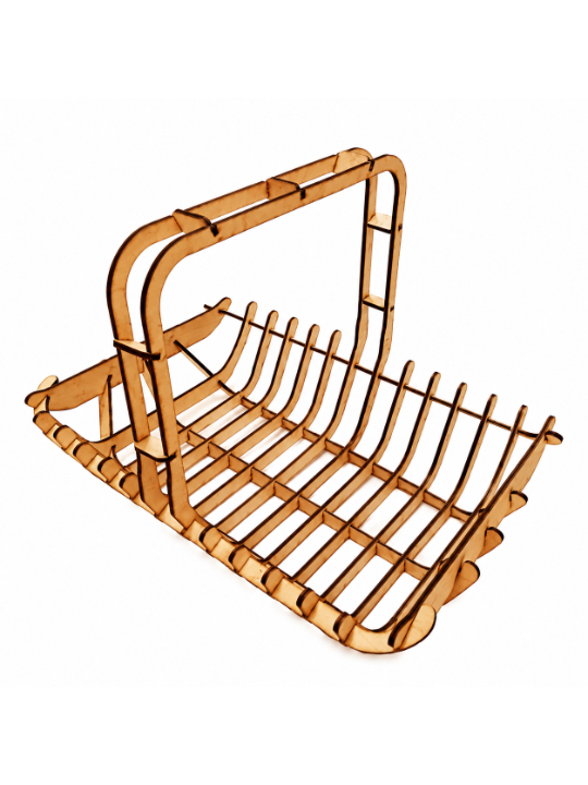 Handcrafted Wooden Fruit Basket Handle Multipurpose Kitchen Countertop Storage Organizer Tray for Homes