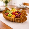 Handcrafted Wooden Peacock Basket Laser Cut Decorative Fruit & Storage Basket Artistic Tabletop Décor