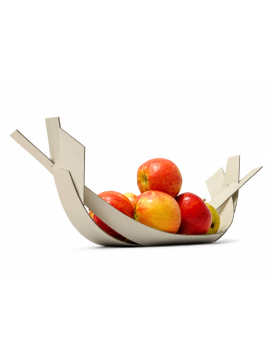 Modern Sculptural Wooden Fruit Bowl Minimalist Designer Table Bowl Decorative Kitchen & Dining Décor