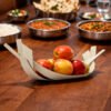 Modern Sculptural Wooden Fruit Bowl Minimalist Designer Table Bowl Decorative Kitchen & Dining Décor