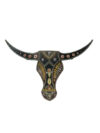 Decorative Bull Skull Wall Art Tribal Animal Hanging for Rustic Home Décor