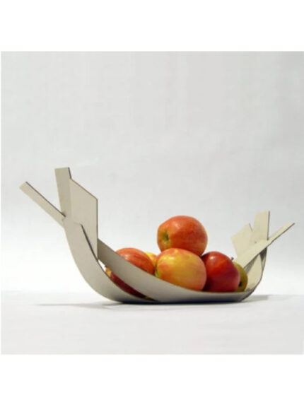 Modern Sculptural Wooden Fruit Bowl | Minimalist Designer Table Bowl | Decorative Kitchen & Dining Décor