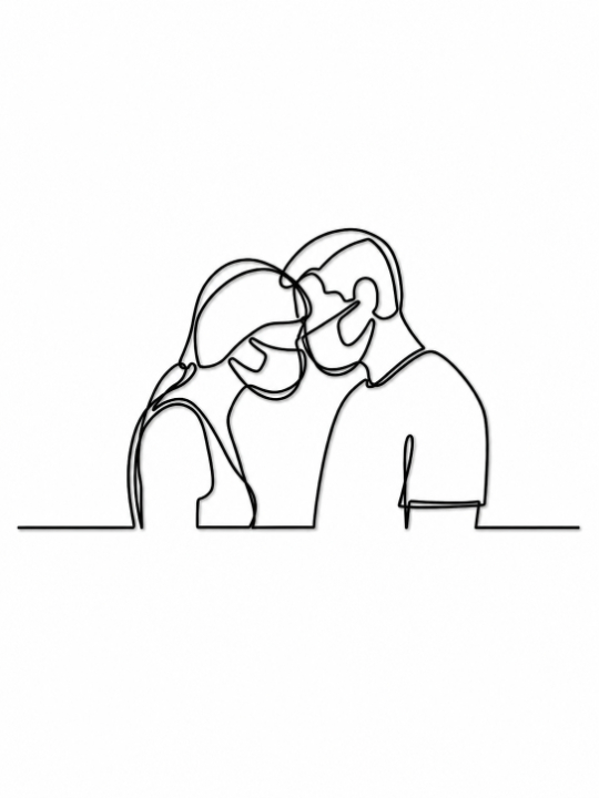 Valentine Wall Art Couple In Masks 1