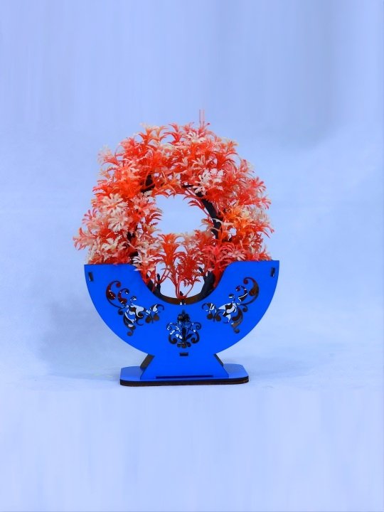 Wooden-Decorative-Bowl-Handcrafted-Floral-Design-Holder-Tabletop-Decor-Storage-Accent