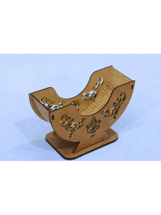 Laser Cut Wooden Decorative Bowl | Handcrafted Floral Design Holder | Tabletop Décor & Storage Accent - Image 3