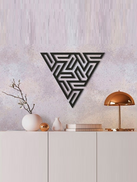 Geometric Triangle Wooden Wall Décor | Modern 3D Abstract Wall Art