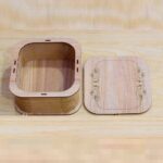 Handcrafted Wooden Square Jewelry Storage Box Laser Engraved Lid Decorative Organizer Gift Case Premium