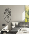 Abstract Lion Metal Wall Art Line Design Minimalist Animal Decor Bedroom Living Room Modern