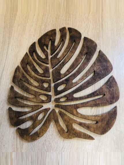 Wooden Leaf Shape Wall Décor | Handcrafted Natural Wooden Wall Art