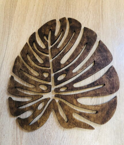 Wooden Leaf Shape Wall Décor | Handcrafted Natural Wooden Wall Art