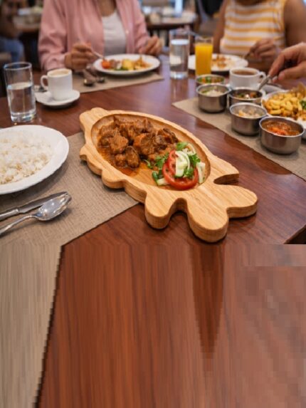 Fish Shaped Wooden Serving Platter | Handcrafted Wooden Tray for Snacks & Seafood | Decorative Tableware Board