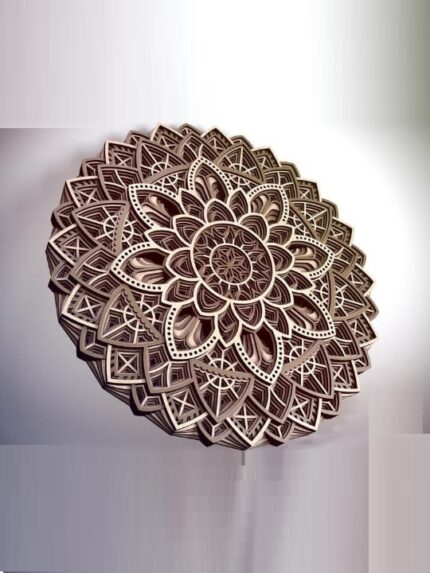 Luxury Layered Wooden Mandala Wall Art | Intricate Floral Geometric Design | Premium Handcrafted Home Décor