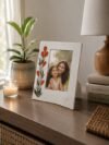 Handmade Pressed Floral Paper Photo Frame Eco Friendly Desktop Picture Frame Gift Set