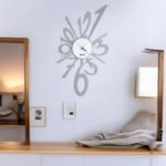 Modern Exploding Numbers Wall Clock | Abstract Asymmetric Burst Silhouette Contemporary Designer Timepiece