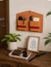 Handmade Wall Hanging Dual Pocket Organizer Eco Friendly Paper Stationery and Mail Holder