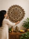 Luxury Layered Wooden Mandala Wall Art | Intricate Floral Geometric Design | Premium Handcrafted Home Décor