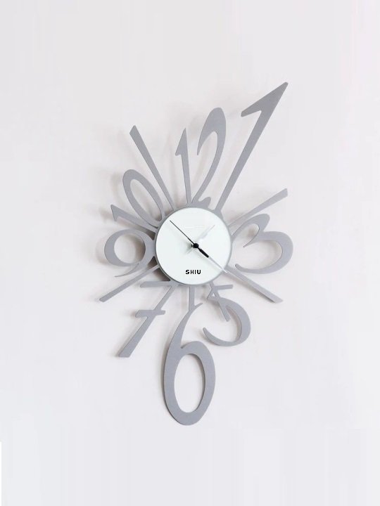 Modern Exploding Numbers Wall Clock | Abstract Asymmetric Burst Silhouette Contemporary Designer Timepiece - Image 4
