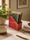 Marble Print Magazine Holder and Desktop File Organizer Box