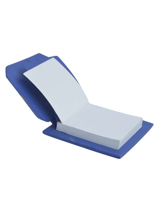 Premium Blue Leatherette Desktop Memo Pad Holder with Tree Print Cover and To-Do Notepad - Image 6